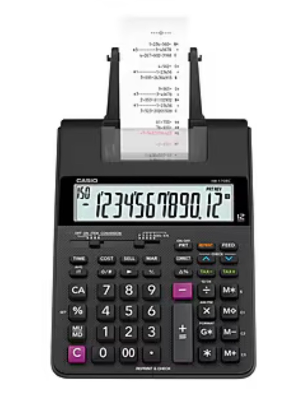 Casio (HR-170RC) 12-Digit Printing Calculator